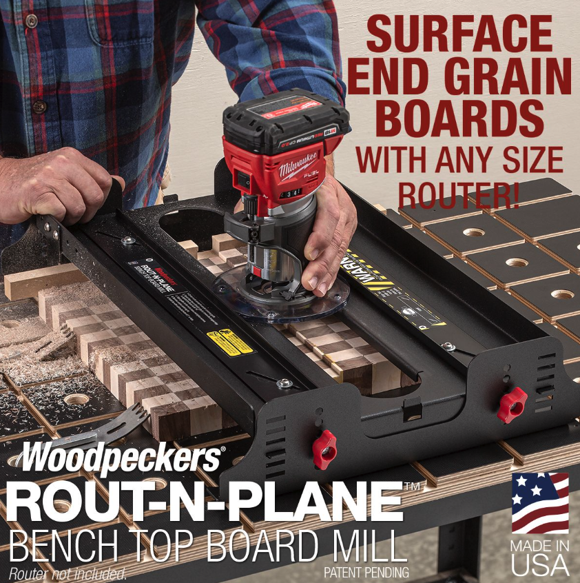 เครื่องไสหน้าไม้ Rout N Plane Woodpeckers BTBM XL Rout N Plane Board Mill