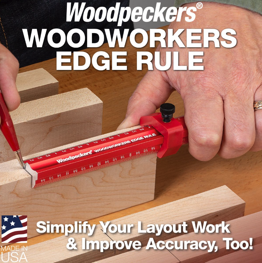 ชุดไม้บรรทัดวัดขอบ เมตริก Woodpeckers ERULE M KIT Edge Rule Set