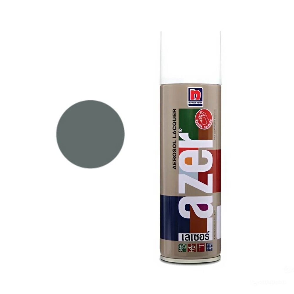 สีสเปรย์ Nippon Paint Lazer L220 สีเทาดำ