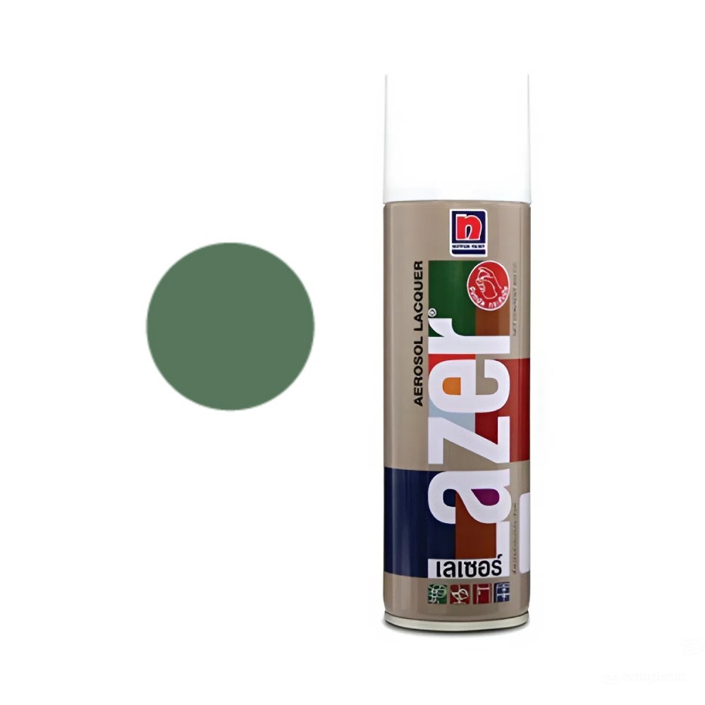 สีสเปรย์ Nippon Paint Lazer L281 สีเขียวจักรกล