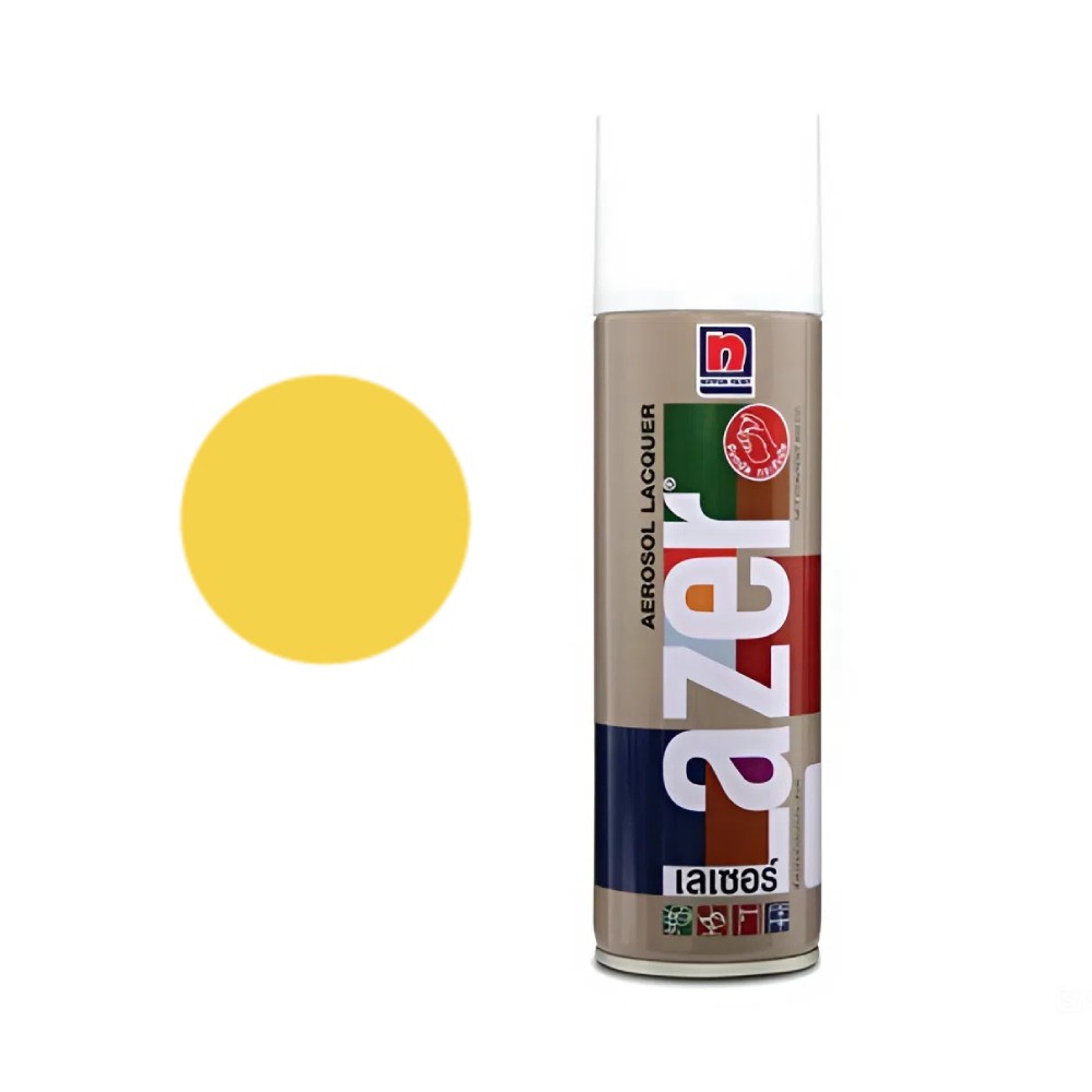 สีสเปรย์ Nippon Paint Lazer L306 สีเหลืองสด