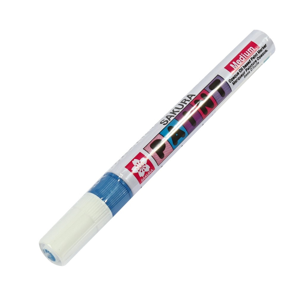 ปากกาเพ้นท์ SAKURA XPMK B 25 ขนาด 2 mm  สีฟ้า