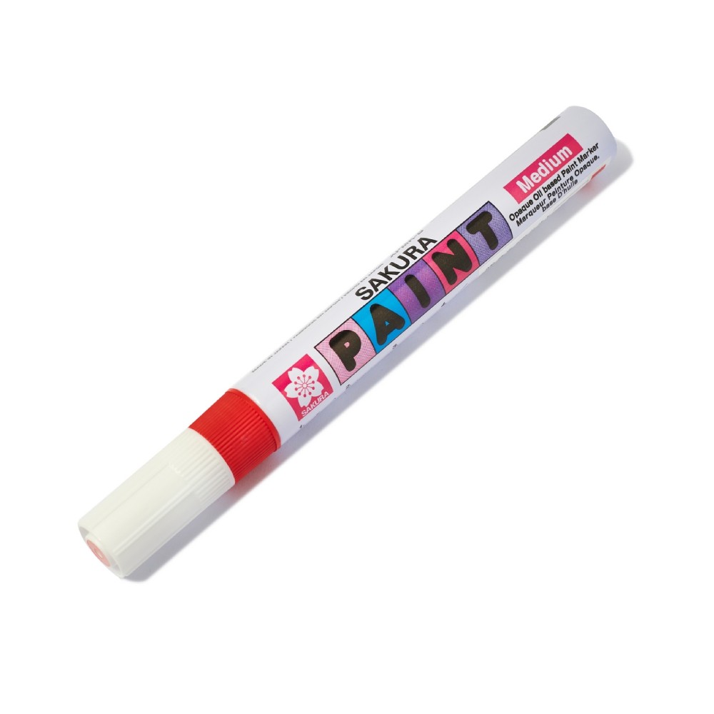 ปากกาเพ้นท์ SAKURA XPMK B 19 ขนาด 2 mm  สีแดง