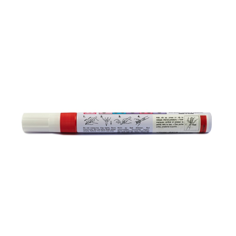 ปากกาเพ้นท์ SAKURA XPMK B 19 ขนาด 2 mm  สีแดง