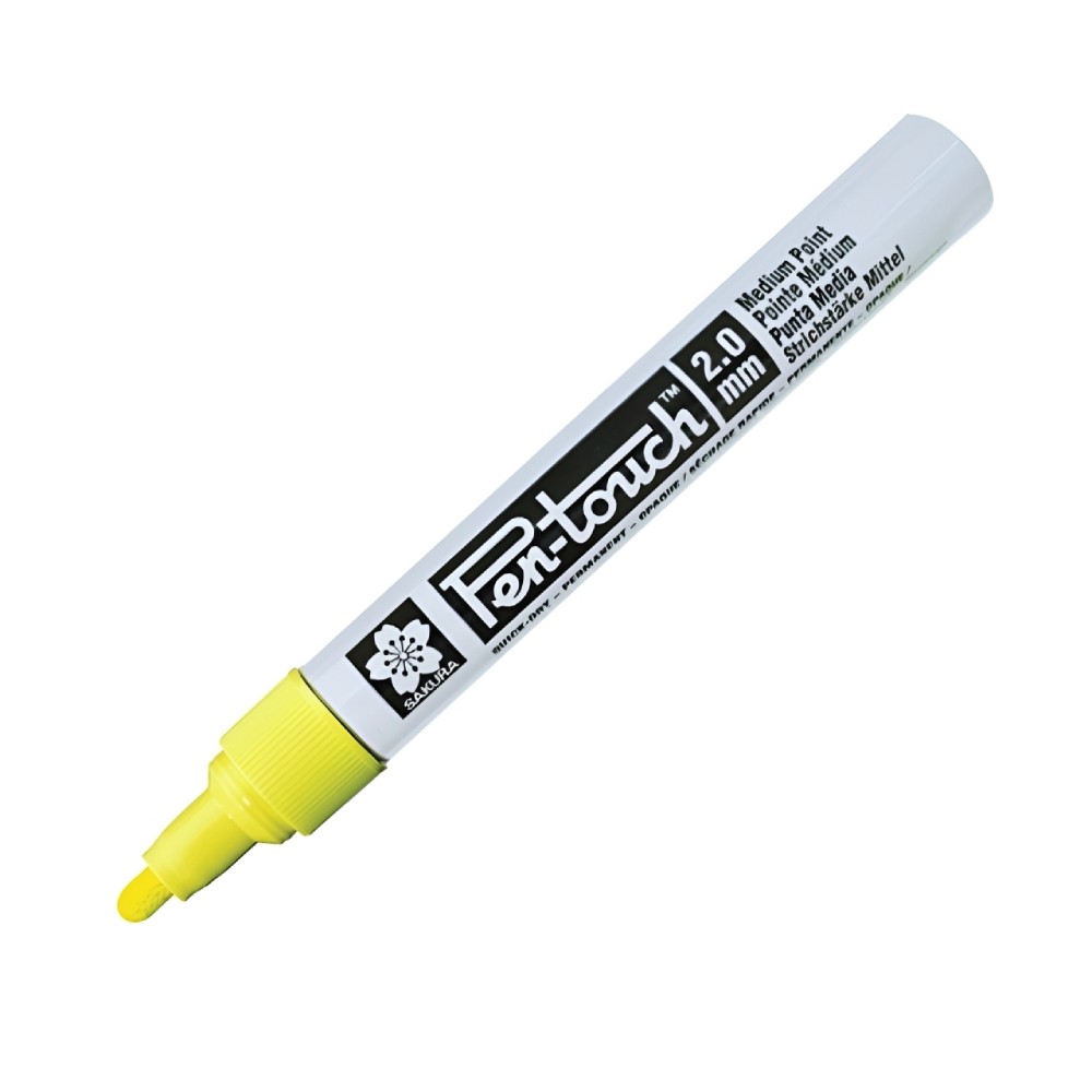 ปากกาเพ้นท์ SAKURA XPFKA 3 ขนาด 2 mm  สีเหลือง