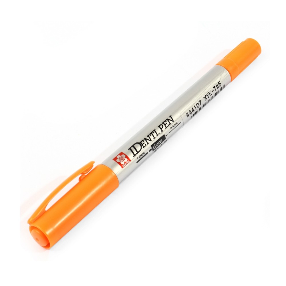 ปากกาไอเด็นติเพ็น SAKURA XYKT 44107 แบบ 2 หัว สีส้ม