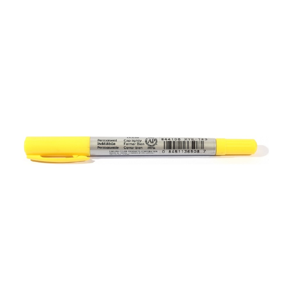 ปากกาไอเด็นติเพ็น SAKURA XYKT 44108 แบบ 2 หัว สีเหลือง