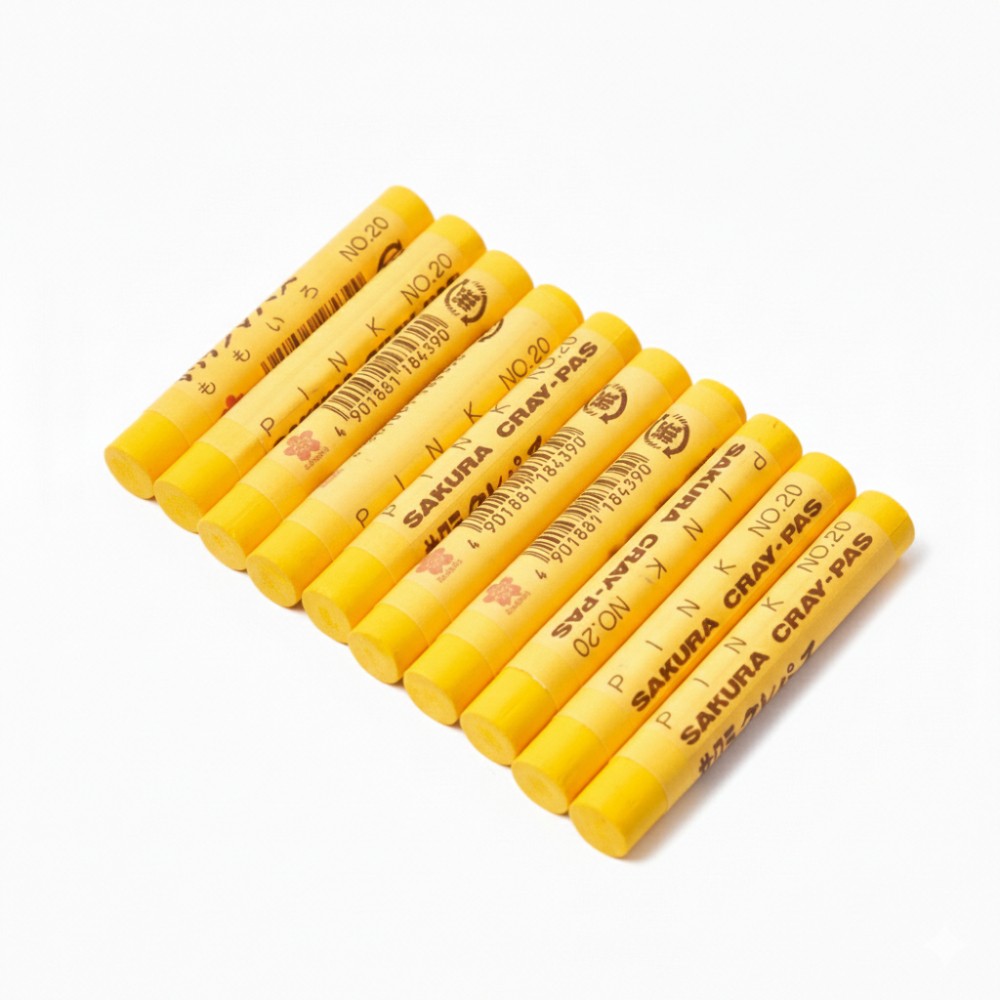 สีชอล์ก SAKURA LP 3 สีเหลือง  10 แท่ง กล่อง 