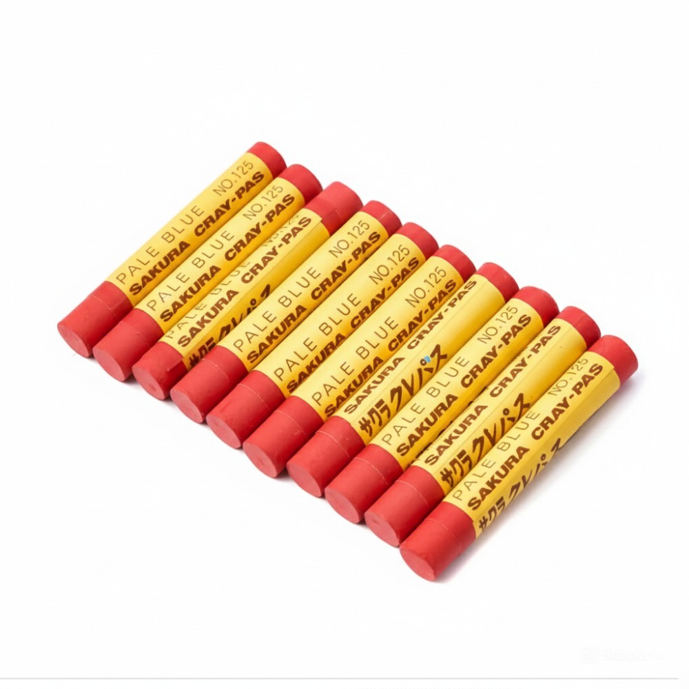 สีชอล์ก SAKURA LP 19 สีแดง  10 แท่ง กล่อง 