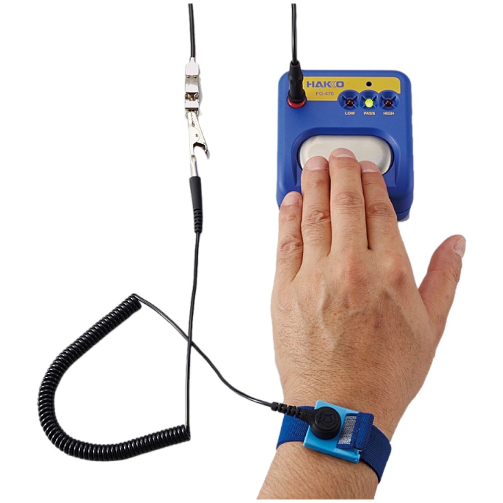 เครื่องทดสอบสายรัดข้อมือ วัดไฟฟ้าสถิต HAKKO FG470 09 System Tester