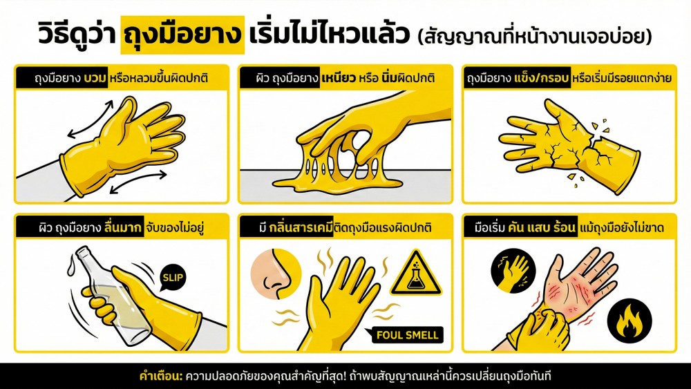 ถุงมือยาง กันสารเคมีได้แค่ไหน มาหาคำตอบกัน
