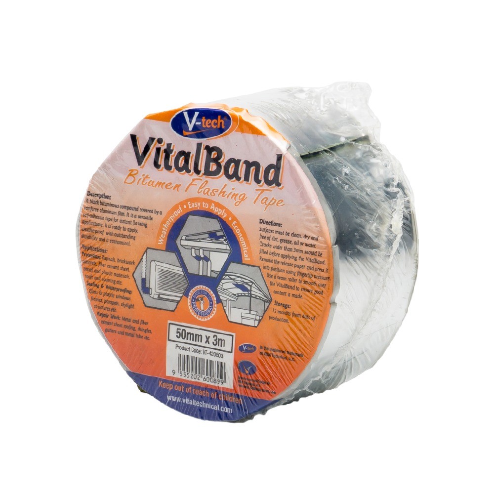 เทปบิทูเมนกันรั่วซึม V TECH V052 VT420503 ขนาด 50 มม  × 3 ม 