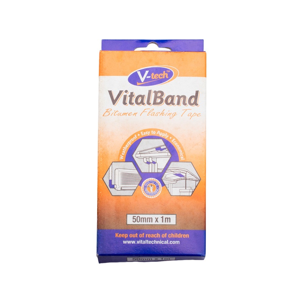 เทปบิทูเมนกันรั่วซึม V TECH V052 VT420501 ขนาด 50 มม  × 1 ม 