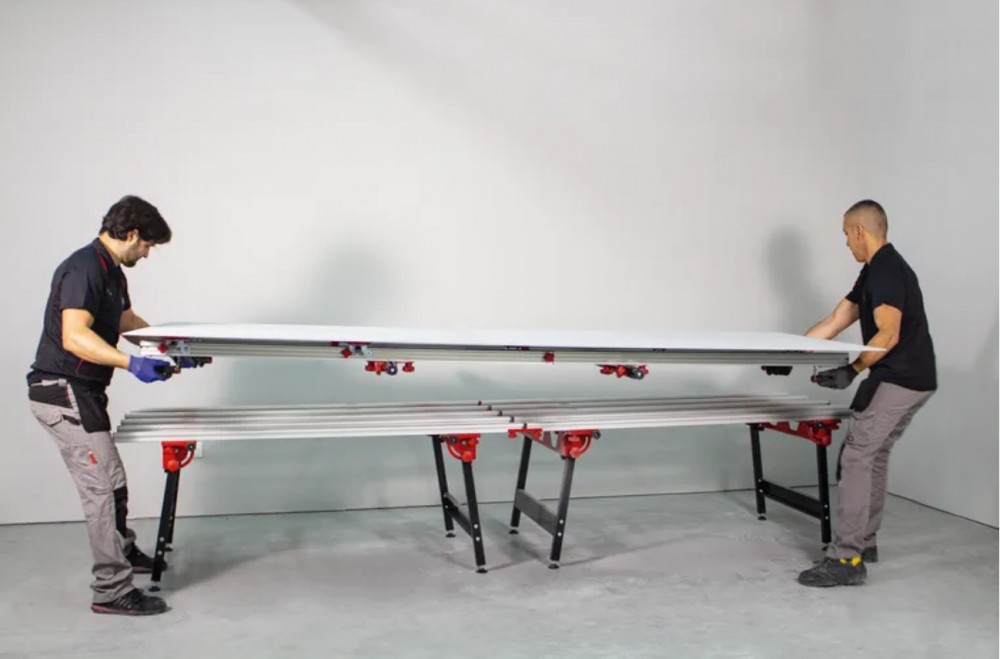 โต๊ะวางกระเบื้อง RUBI 18935 SLAB TABLE โครงอลูมิเนียม รับน้ำหนักสูงสุด 250 กิโลกรัม