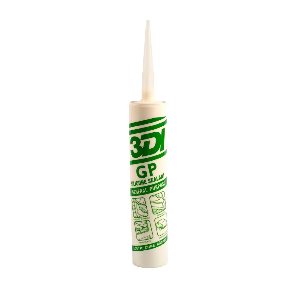 ซิลิโคนยาแนว 3DI ชนิดมีกรด สีขาว ขนาด 280 ml 