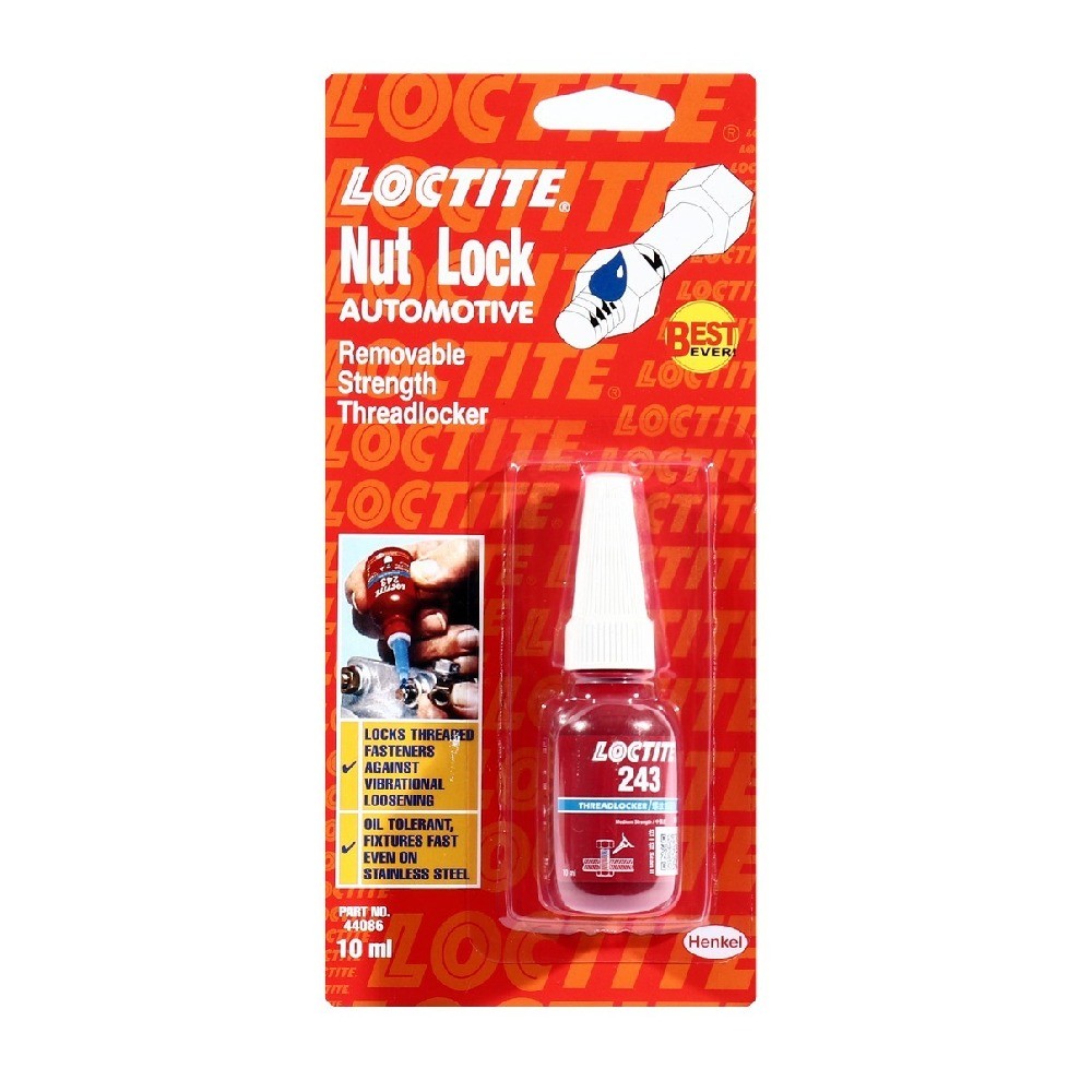 น้ำยาล็อคเกลียว 243 แรงยึดปานกลาง LOCTITE 121 1243 ขนาด 10 ml 