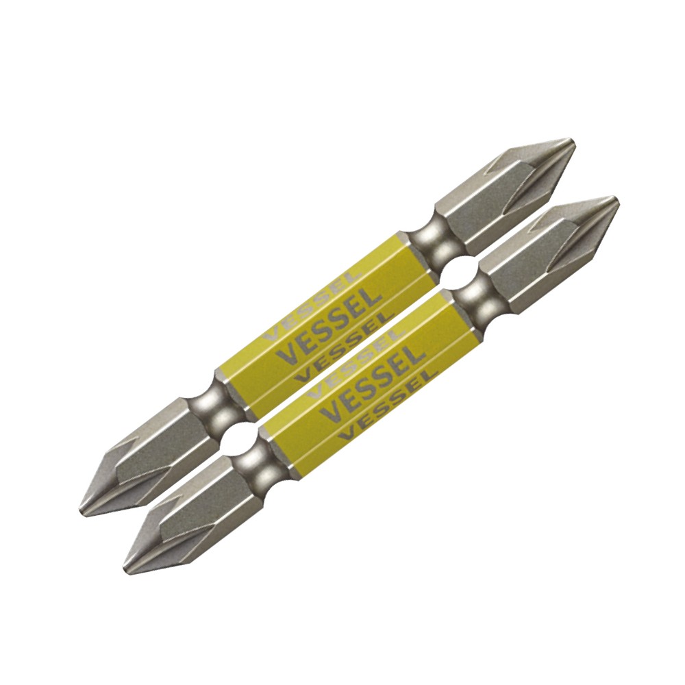 ดอกไขควงลมแฉก 2 ข้าง VESSEL GS141065 ขนาด PH1 x 65 มม   2ชิ้น 