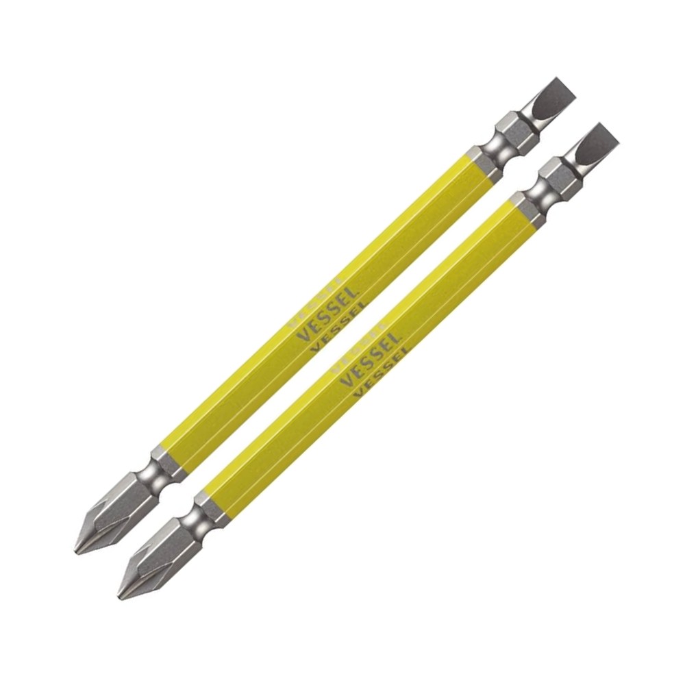 ดอกไขควงลมแฉก แบน VESSEL GS141511 ขนาด PH1 x 5 x 110 มม   2ชิ้น 