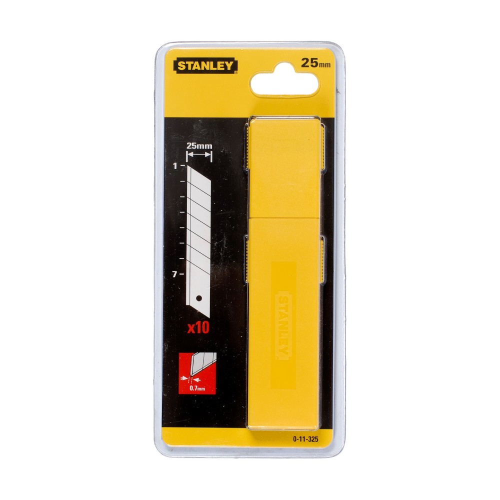 ใบมีดคัตเตอร์ STANLEY 0 11 325 ขนาด 25 มม   10ชิ้น แพ็ค 