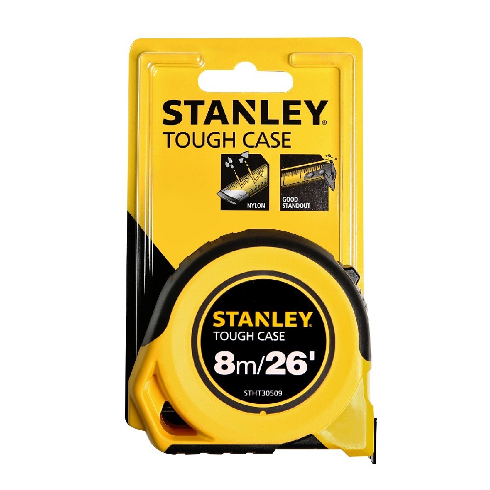 ตลับเมตร TOUGH CASE หุ้มยาง STANLEY รุ่น STHT30509 ขนาด 8 ม 