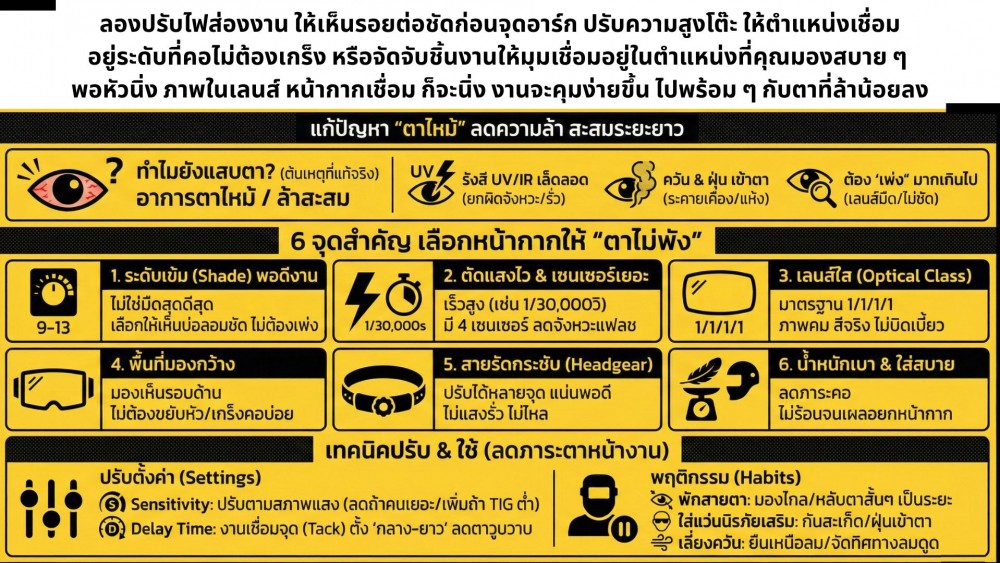 รวมเทคนิค เลือกและใช้ หน้ากากเชื่อม ให้ถนอมสายตามากที่สุด