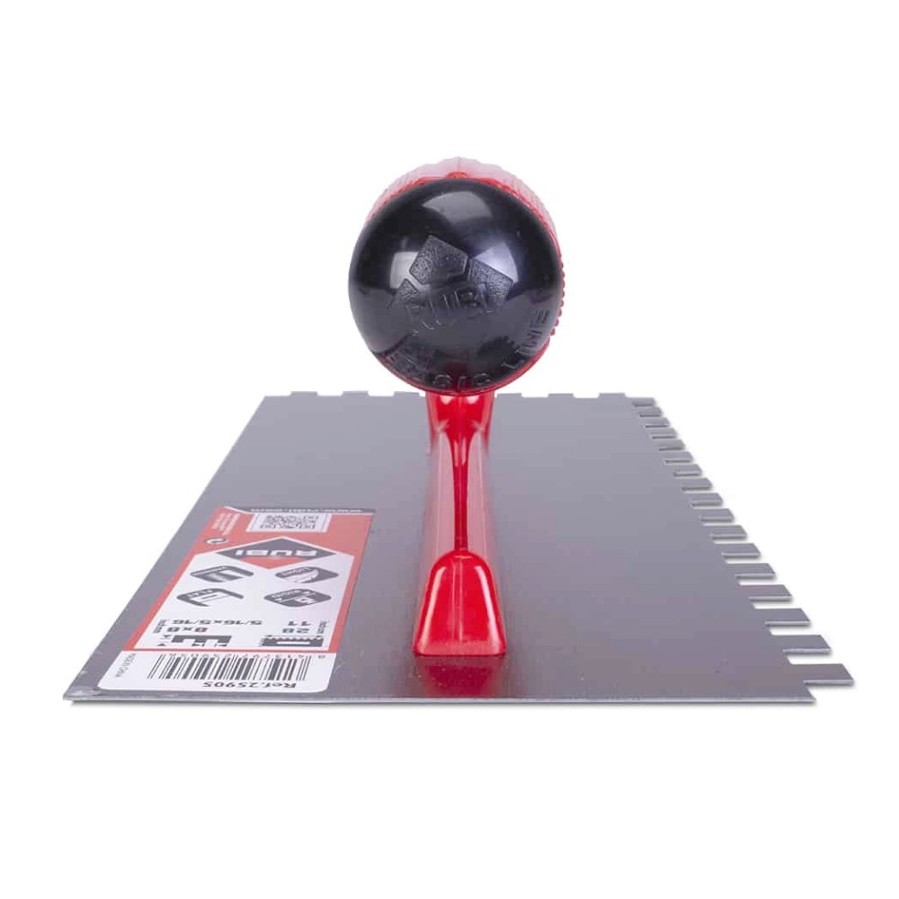 เกียงหวีปูกระเบื้อง RUBI Steel Notched Trowel ขนาด 8x8 มม   25905 