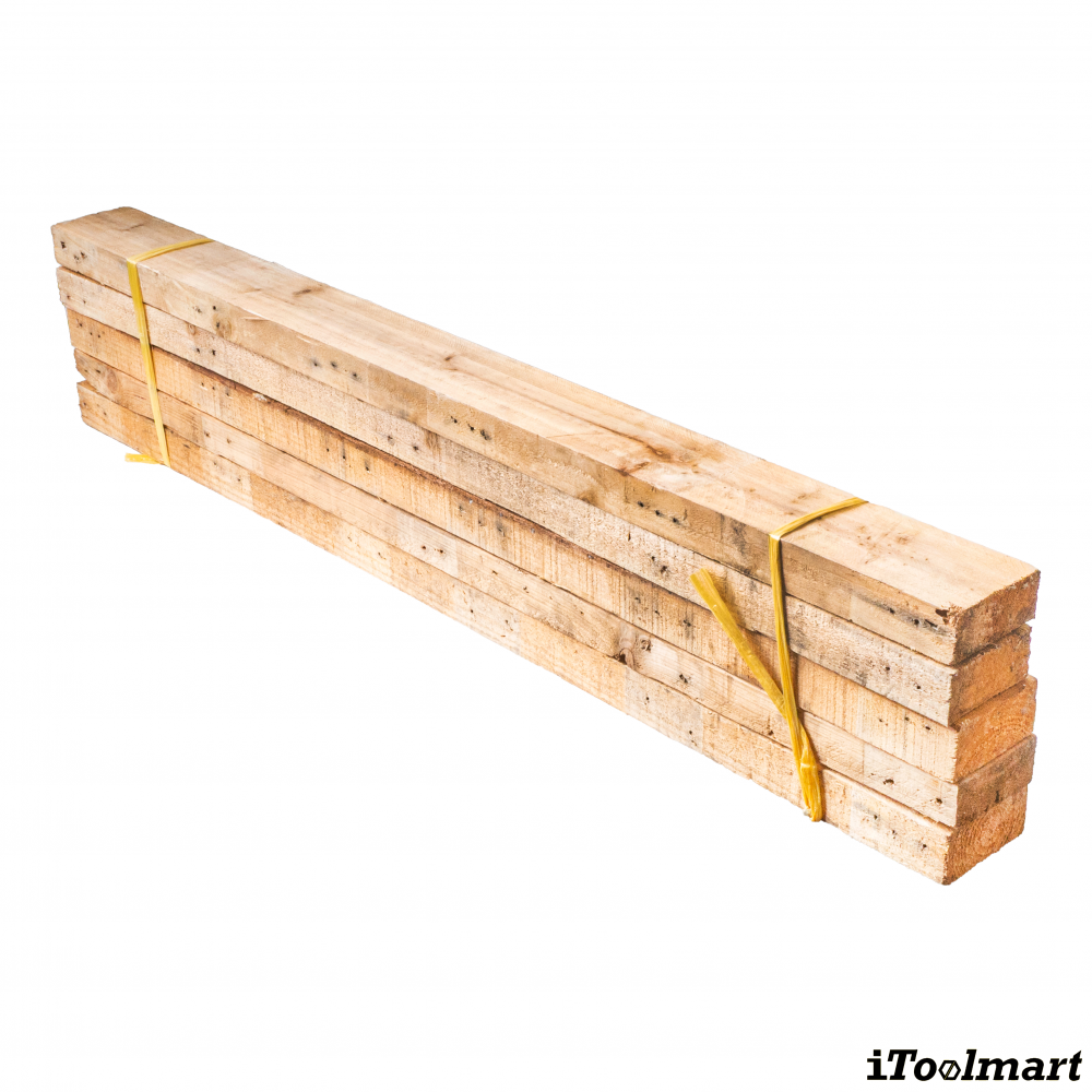 ไม้สนพาเลท BASIC INDUSTRIAL ขนาด 1 5 x 3 5 นิ้ว ยาว 100 ซม   จำนวน 5 ท่อน 