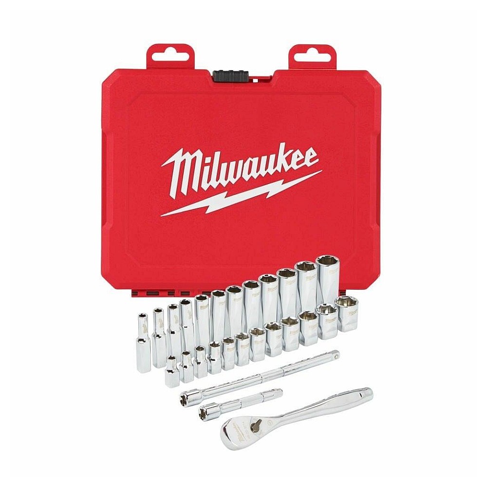 ชุดประแจบล็อก ขนาด 1 4 นิ้ว Milwaukee 4932464943 จำนวน 28 ชิ้น