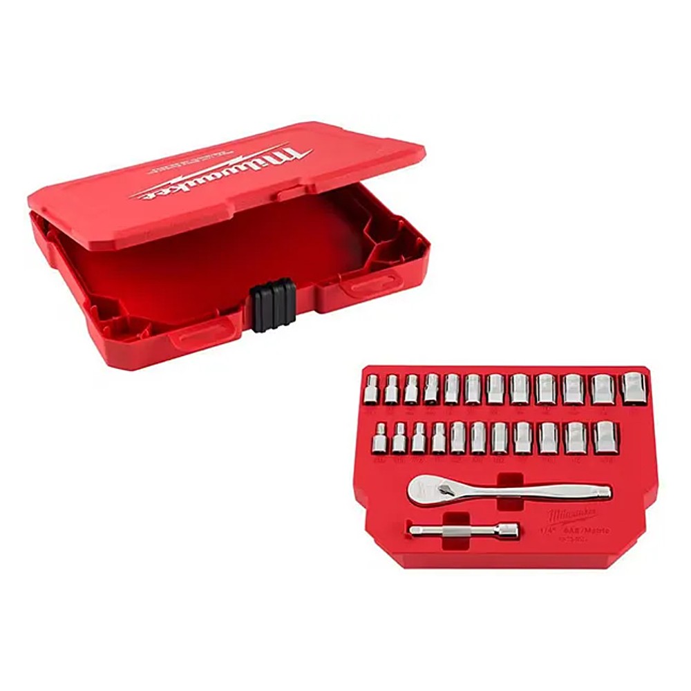 ชุดประแจบล็อก ขนาด 1 4 นิ้ว Milwaukee 4932464943 จำนวน 28 ชิ้น