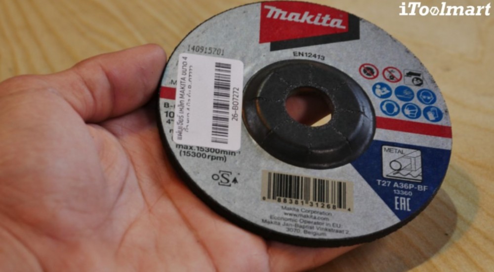 แผ่นเจียร์ เหล็ก MAKITA ขนาด 4 นิ้ว หนา 4 มิล รุ่น B 07272