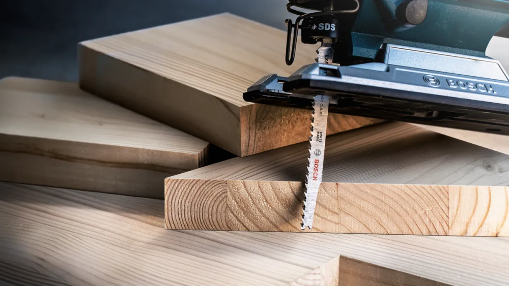 ชุดใบเลื่อยจิ๊กซอว์ BOSCH EXPERT Wood 2 side clean T308B ความยาว 117 มม   5 ชิ้น  สำหรับตัดไม้