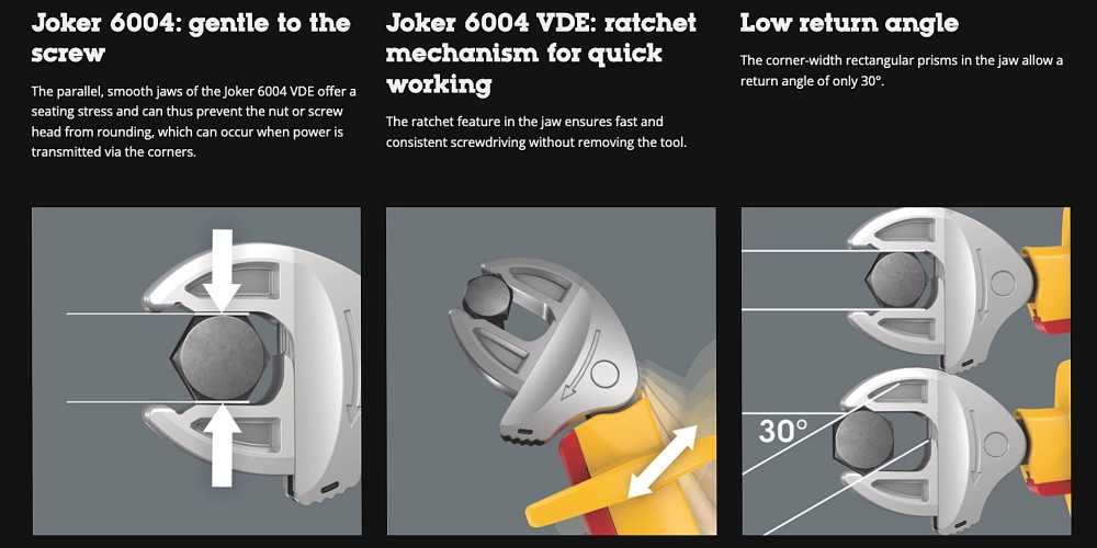 ประแจปากเลื่อน Wera 6004 Joker VDE S 05020151001