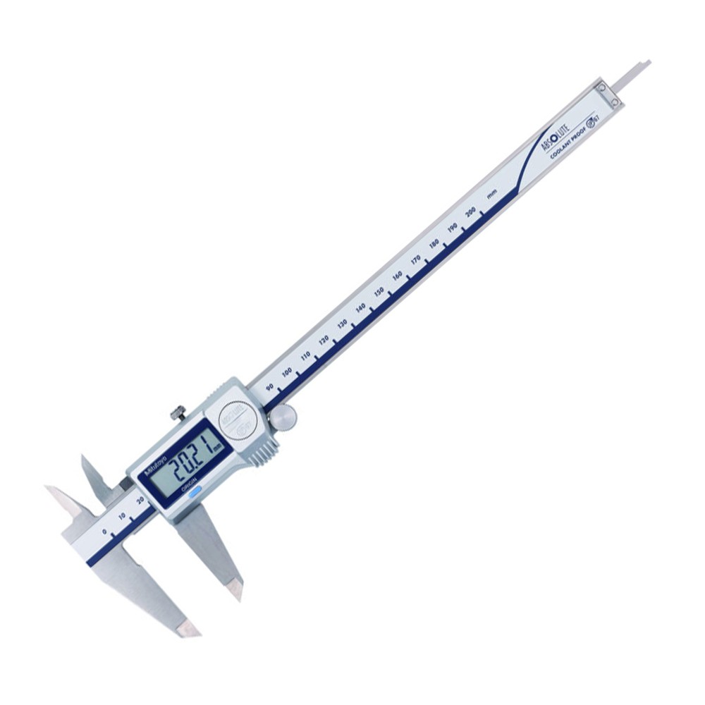 เวอร์เนียดิจิตอล MITUTOYO 500-724-20 กันน้ำและฝุ่น ขนาด 200 mm. ระยะวัด 0 - 200 mm.