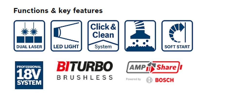 แท่นตัดองศา BOSCH GCM 18V-254 D Biturbo