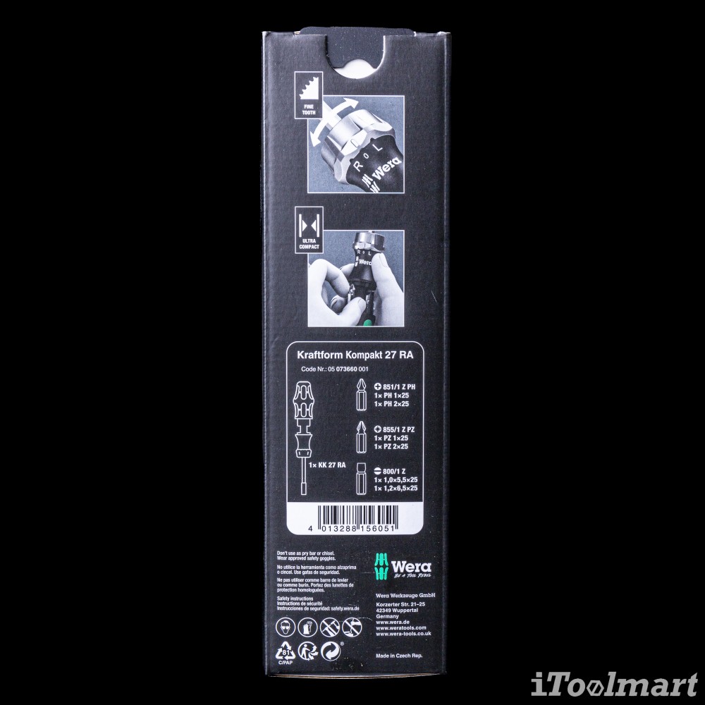 ไขควงก๊อกแก๊ก Wera Kraftform Kompakt 27 RA 1 SB 05073660001 ชุด 6 ชิ้น