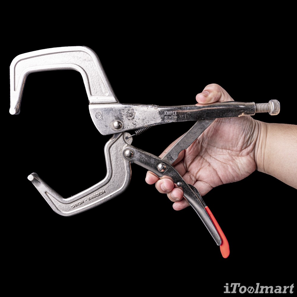 คีมล็อคงานเชื่อม ปากตัวซี KNIPEX ขนาด 280 มิล 42 34 280 (Welding Grip Pliers)