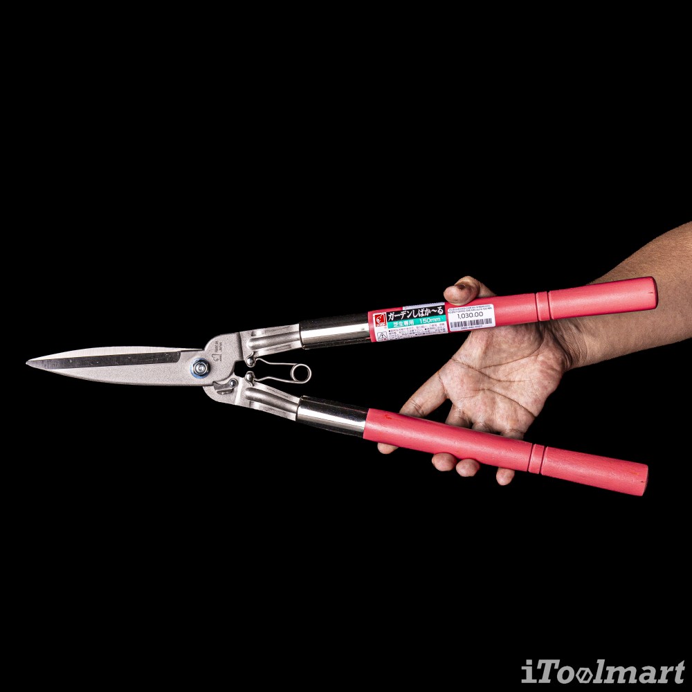 กรรไกรตัดหญ้า Dokan Shibakaru No.0127 Grass Shears ขนาด 150 mm. ใบมีดเยื้อง มีสปริง ใบมีดสแตนเลส