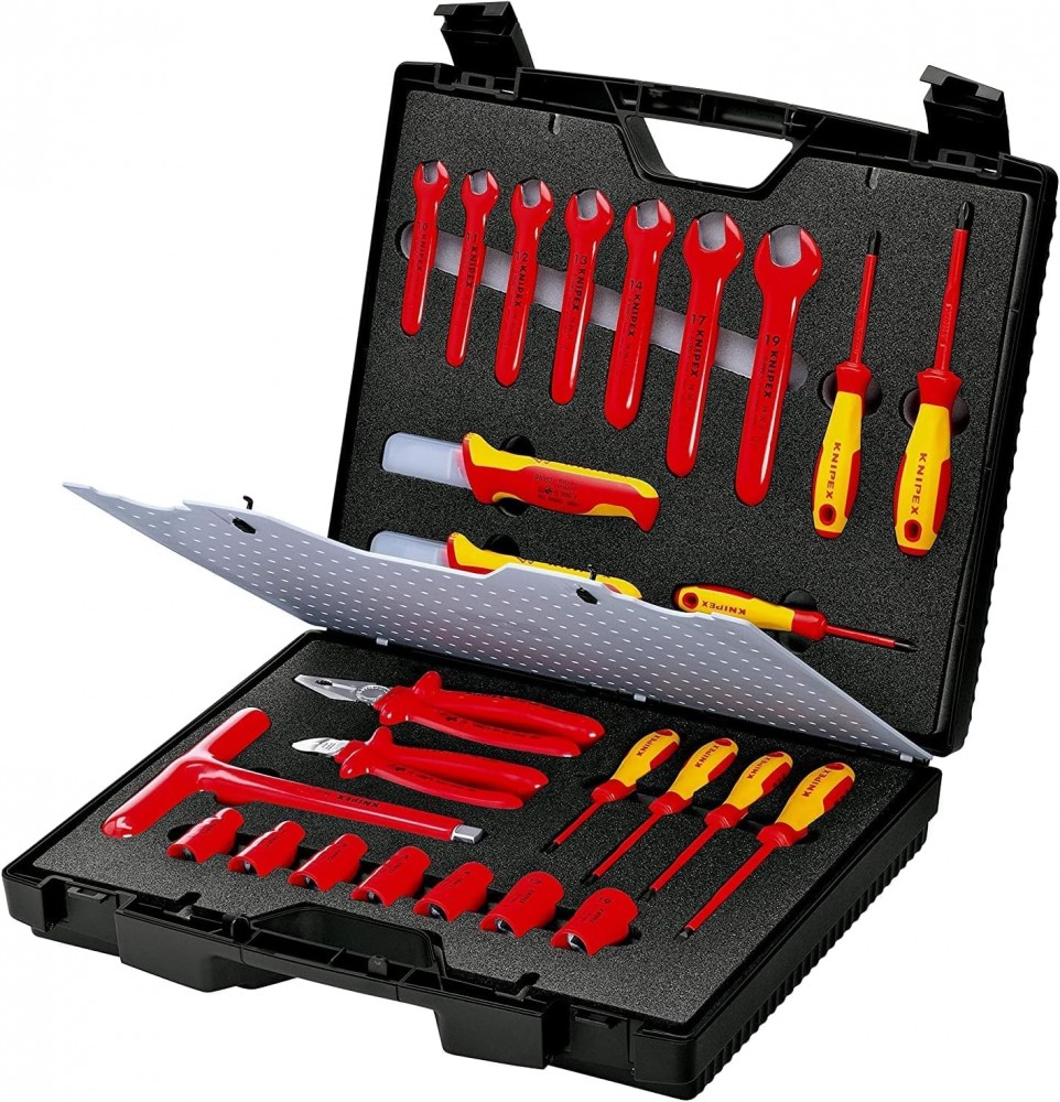 ชุดเครื่องมือช่างไฟฟ้า KNIPEX 98 99 12 Standard Tool Case 26 ชิ้น