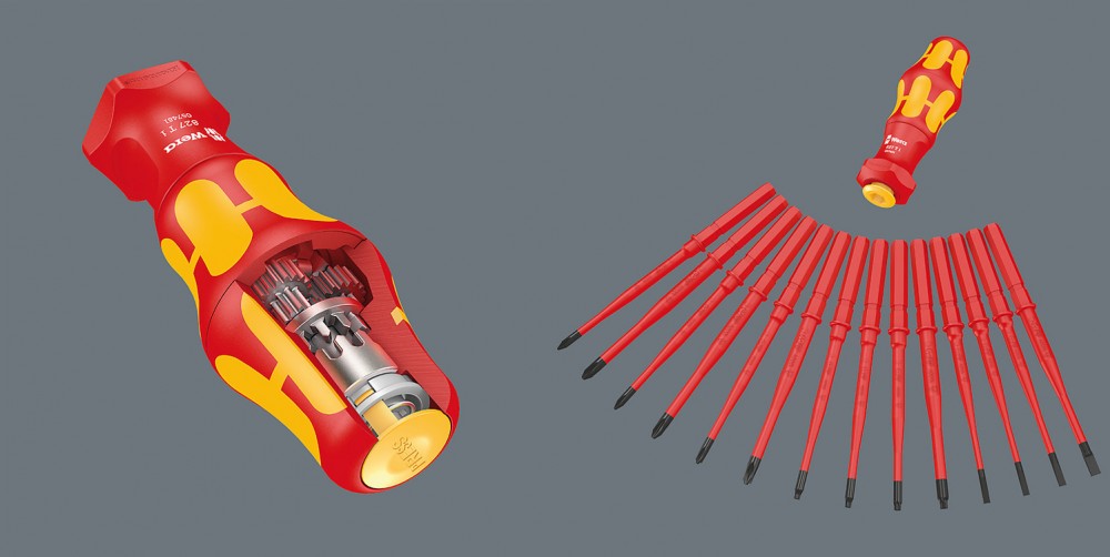 ชุดไขควง Wera 827 T i Kraftform Turbo blade-holding handle 05057481001