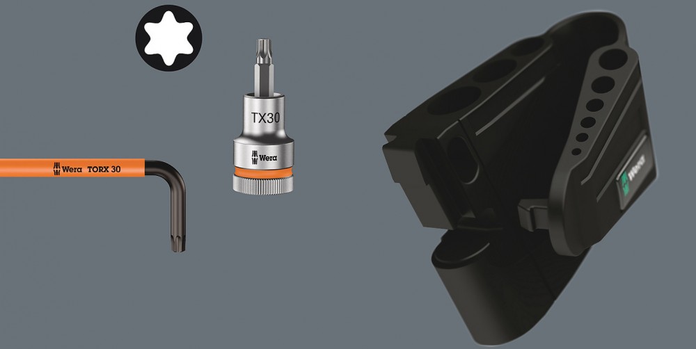 ประแจดาว 6 แฉก Wera 967/9 TORX Multicolour HF 1 L-key set with holding function 05024179001 ชุด 9 ชิ้น