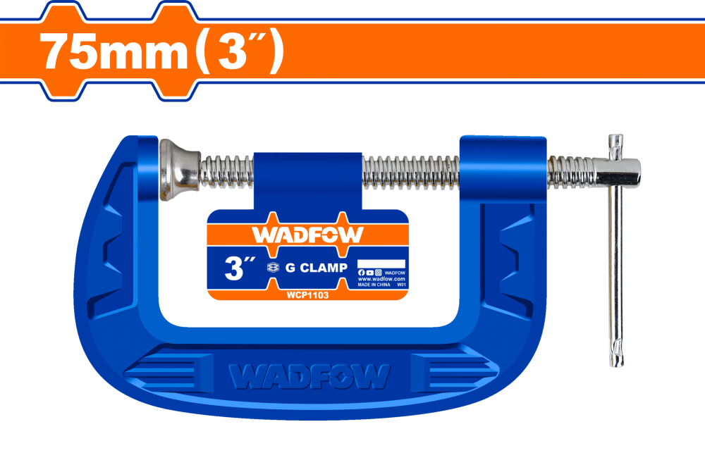 ปากกาจับชิ้นงาน WADFOW WCP1103 ขนาด 3 นิ้ว x 75 มม.