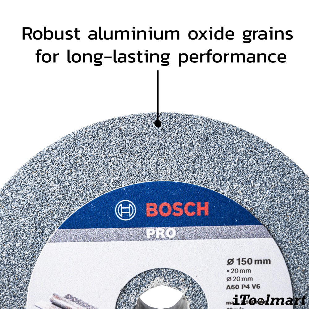 ใบเจียร 6 นิ้ว BOSCH  A60 ขนาด 150 มม 