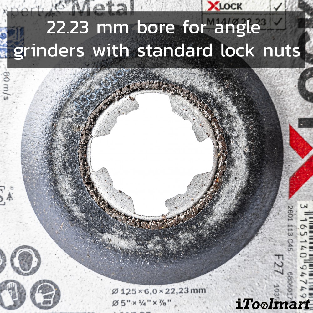 ใบเจียรเหล็ก 5 นิ้ว BOSCH Expert for Metal ระบบ X LOCK 125 x 6 x 22 23 มม 