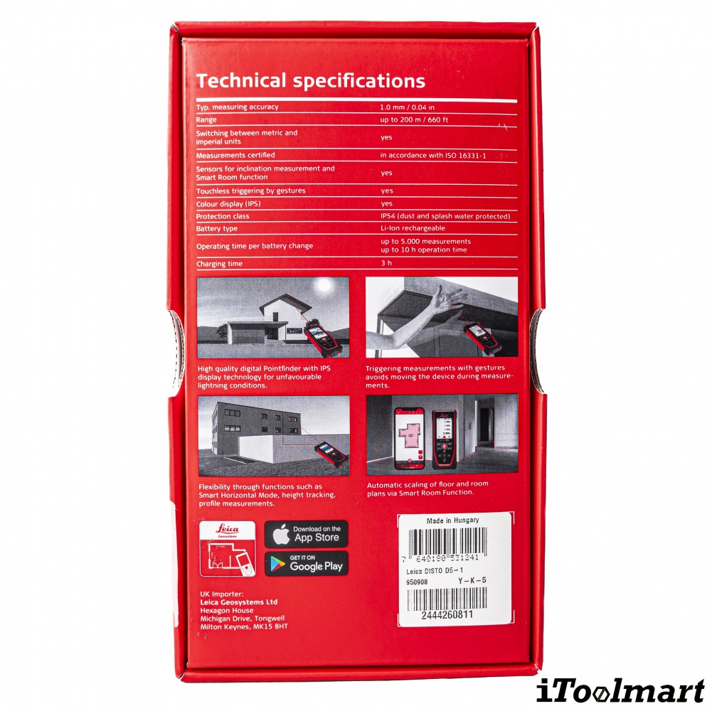 เครื่องวัดระยะ Leica DISTO D5