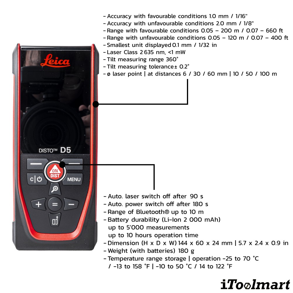 เครื่องวัดระยะ Leica DISTO D5