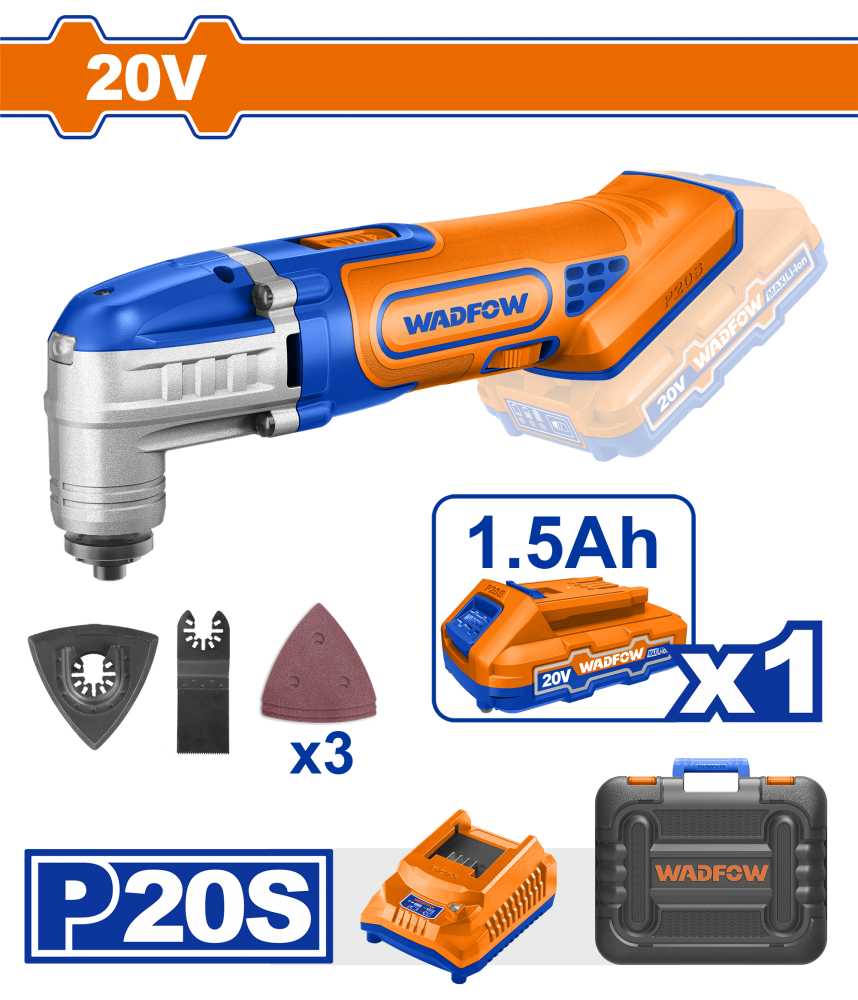 เครื่องตัด ขัด อเนกประสงค์ 20V  ไร้สาย WADFOW WMUP5021