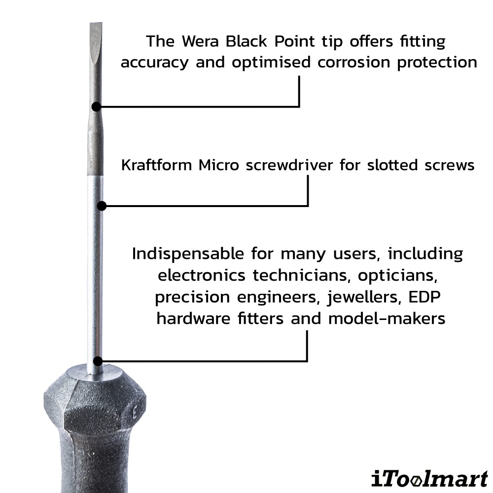 ไขควงปากแบน Wera Screwdriver 2035 05118002001 ขนาด 0 23x1 5x40  mm