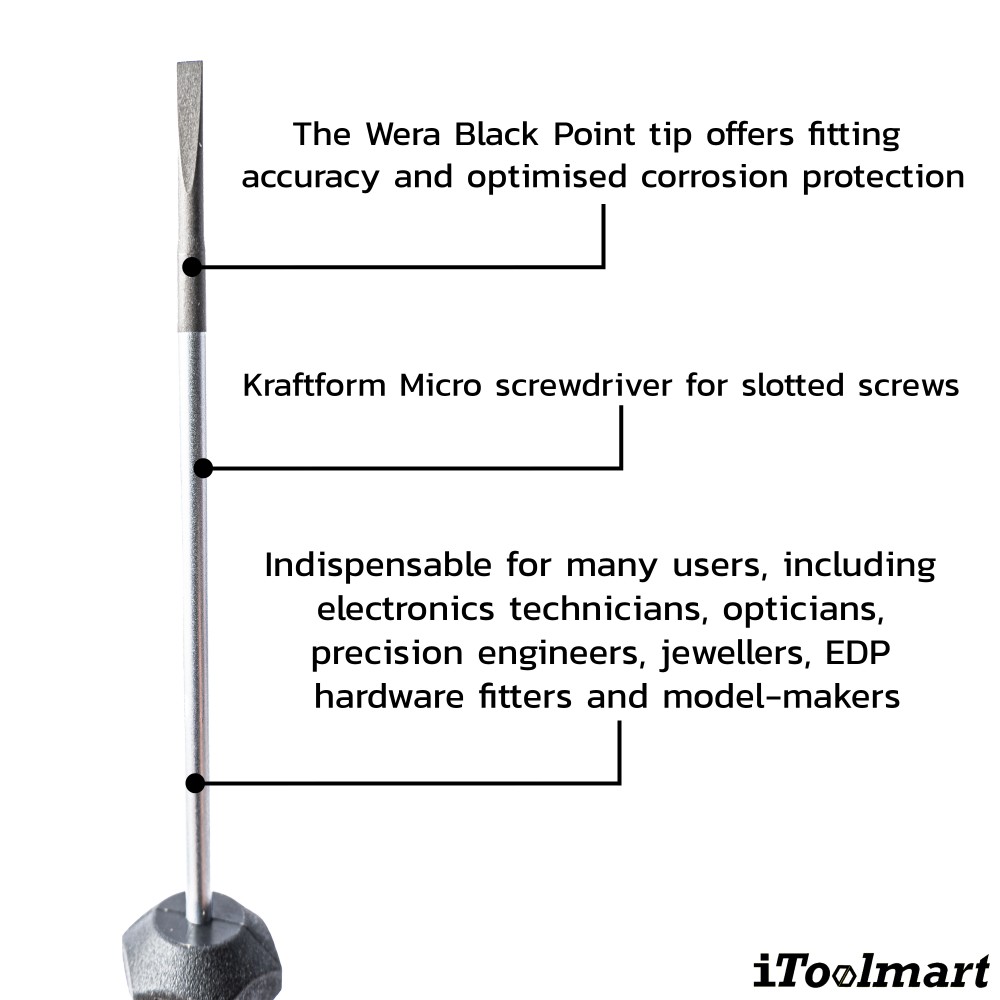 ไขควงปากแบน Wera Screwdriver 2035 05118004001 ขนาด 0 30x1 8x60  mm