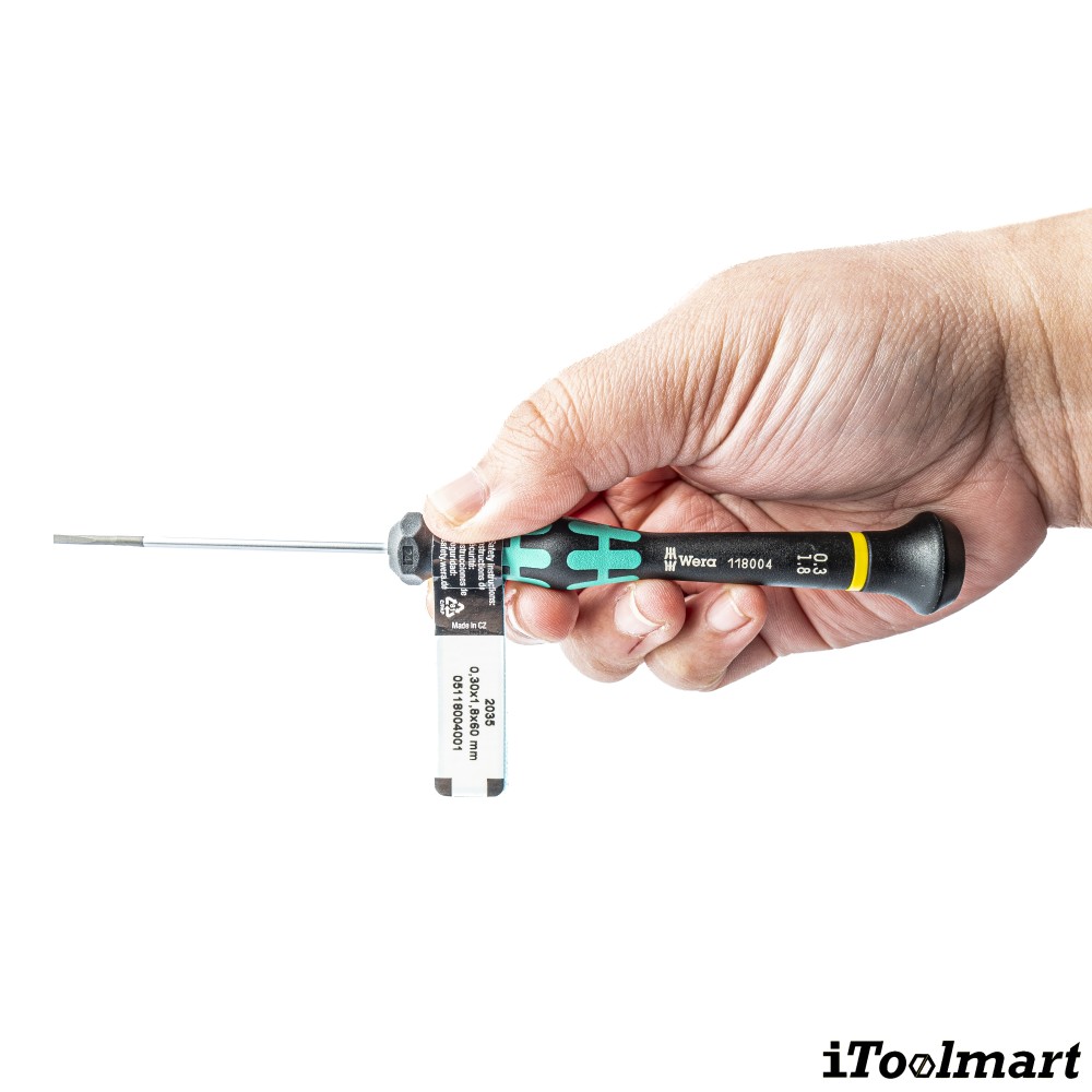 ไขควงปากแบน Wera Screwdriver 2035 05118004001 ขนาด 0 30x1 8x60  mm