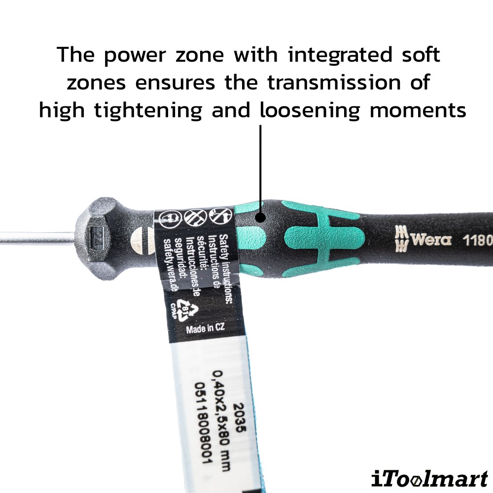 ไขควงปากแบน Wera Screwdriver 2035 05118008001 ขนาด 0 40 x 2 5 x 80  mm